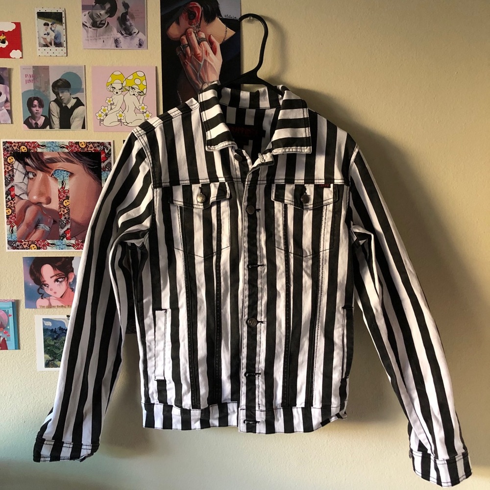 TRIPP NYC STRIPED DENIM JACKET 🖤